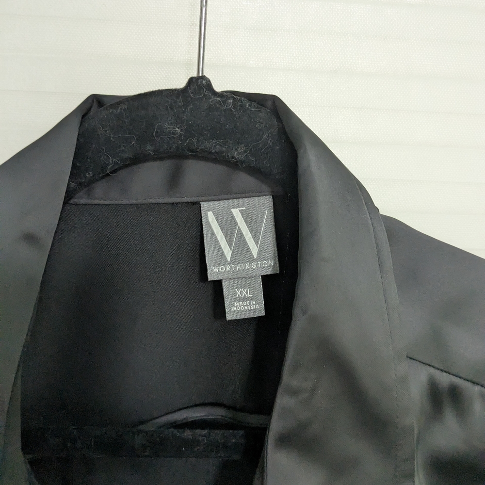 NWT Worthington Black Satin Shirt - Picture 3 of 4